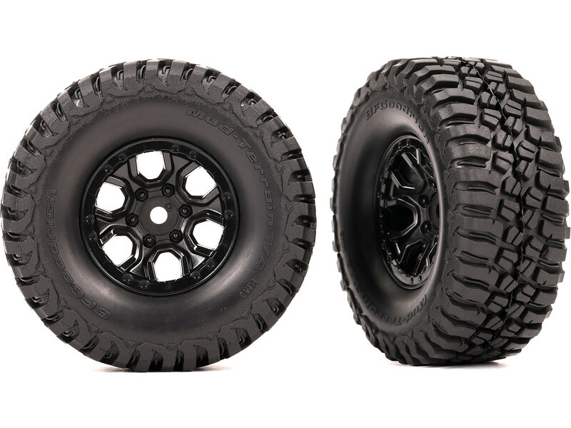 Traxxas kolo 1.0", disk spoke, pneu BFGoodrich Mud-Terrain T/A KM3 (2) - TRA9774 - expresní doprava