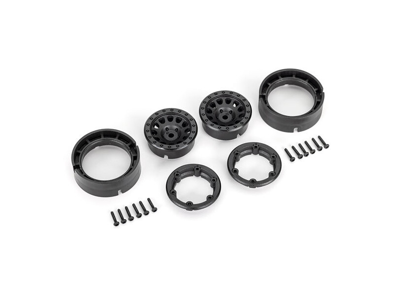 Traxxas disk 1.0" Method 105 beadlock černý (2) - TRA9781 - expresní doprava