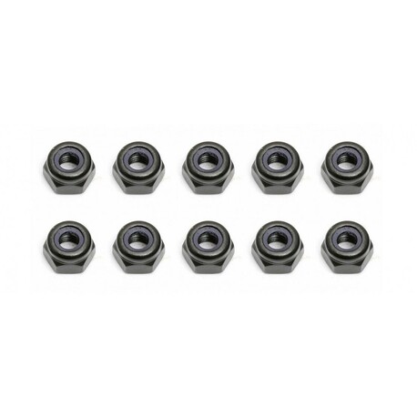 M3 self-locking steel black nut, 10 pcs.