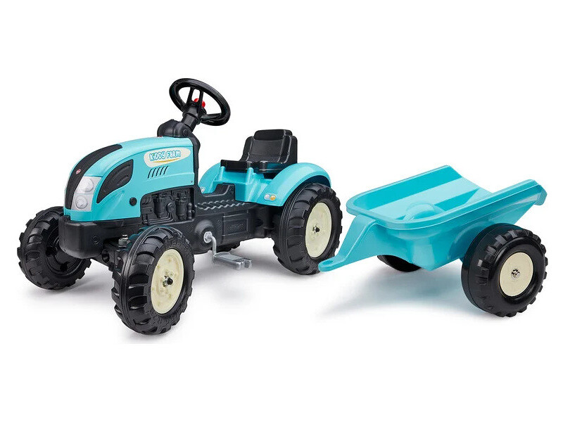 FALK - Šlapací traktor Kiddy Farm s vlečkou - FA-2059L - expresní doprava