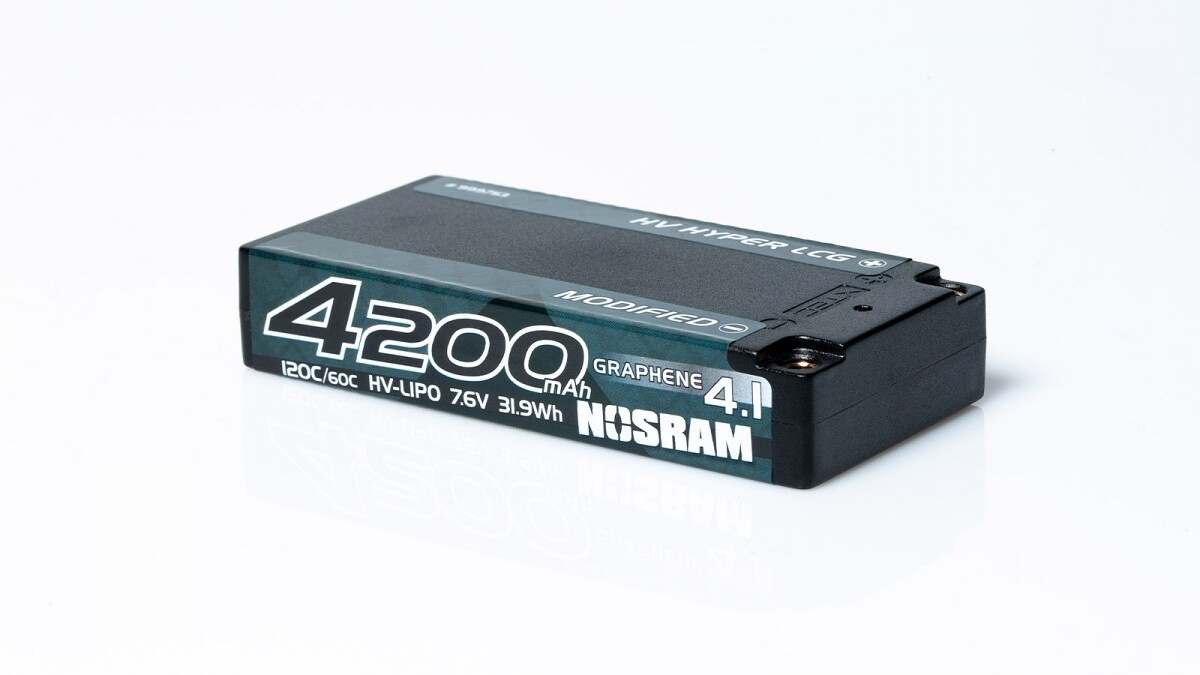 NOSRAM HV Ultra LCG Modified Shorty GRAPHENE-4.1 4200mAh Hardcase Akku - 7.6V LiPo - 120C/60C - N999753 - expresní doprava