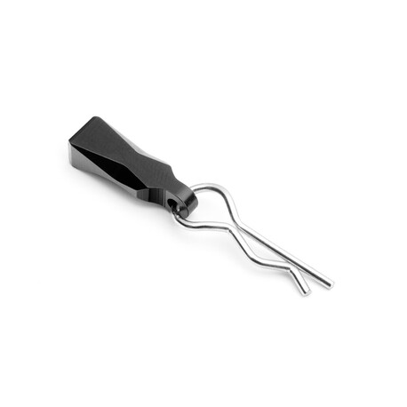 Aluminum Easy Pull body clips black 1/10