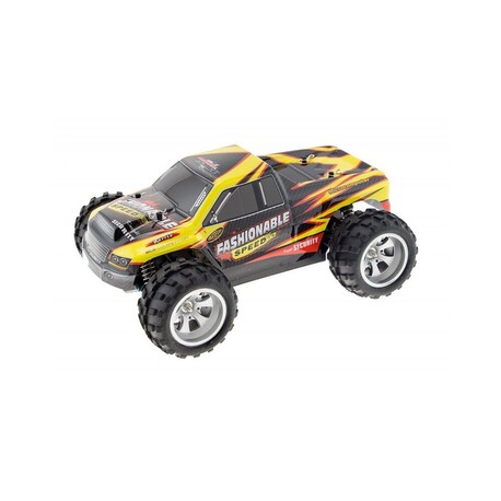 Szary samochód RC Monster Truck Fire Flamer 1:18 RTR Zestaw 4WD 2,4 GHz