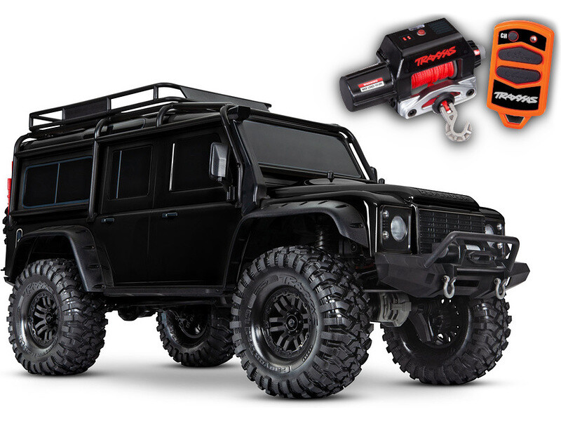 Traxxas TRX-4 Land Rover Defender 1:10 RTR s navijákem černý - TRA82056-84-BLK - expresní doprava