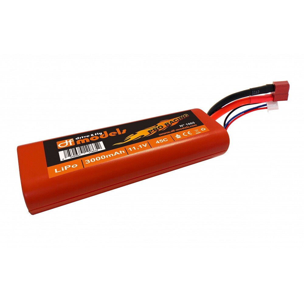 DF models LiPo 3S 11,1 V / 3000 mAh - 45C ve velikost 2S! T-Dean - 1865 - expresní doprava