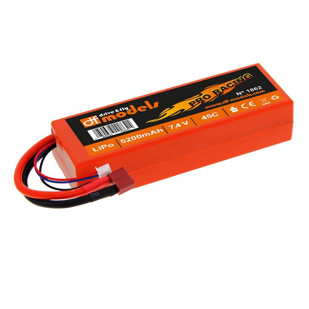 DF models LiPo Aku 7,4 V / 5200 / 45C Pro Racing T-dean - 1862 - expresní doprava