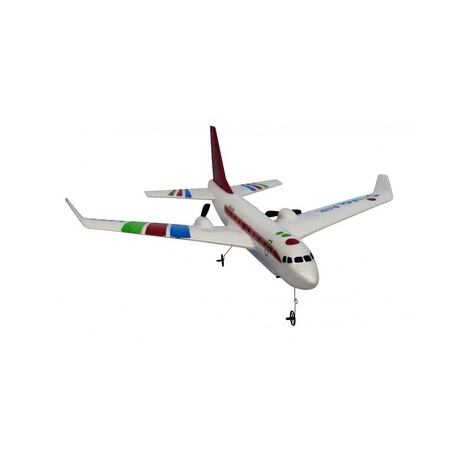 Gray RC plane Airbus red