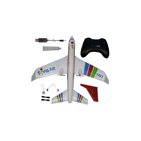 Gray RC plane Airbus red