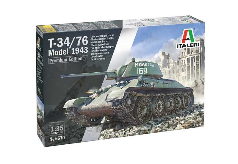 Italeri Model Kit tank 6570 - T-34/76 Mod. 43 (1:35) - 33-6570 - expresní doprava