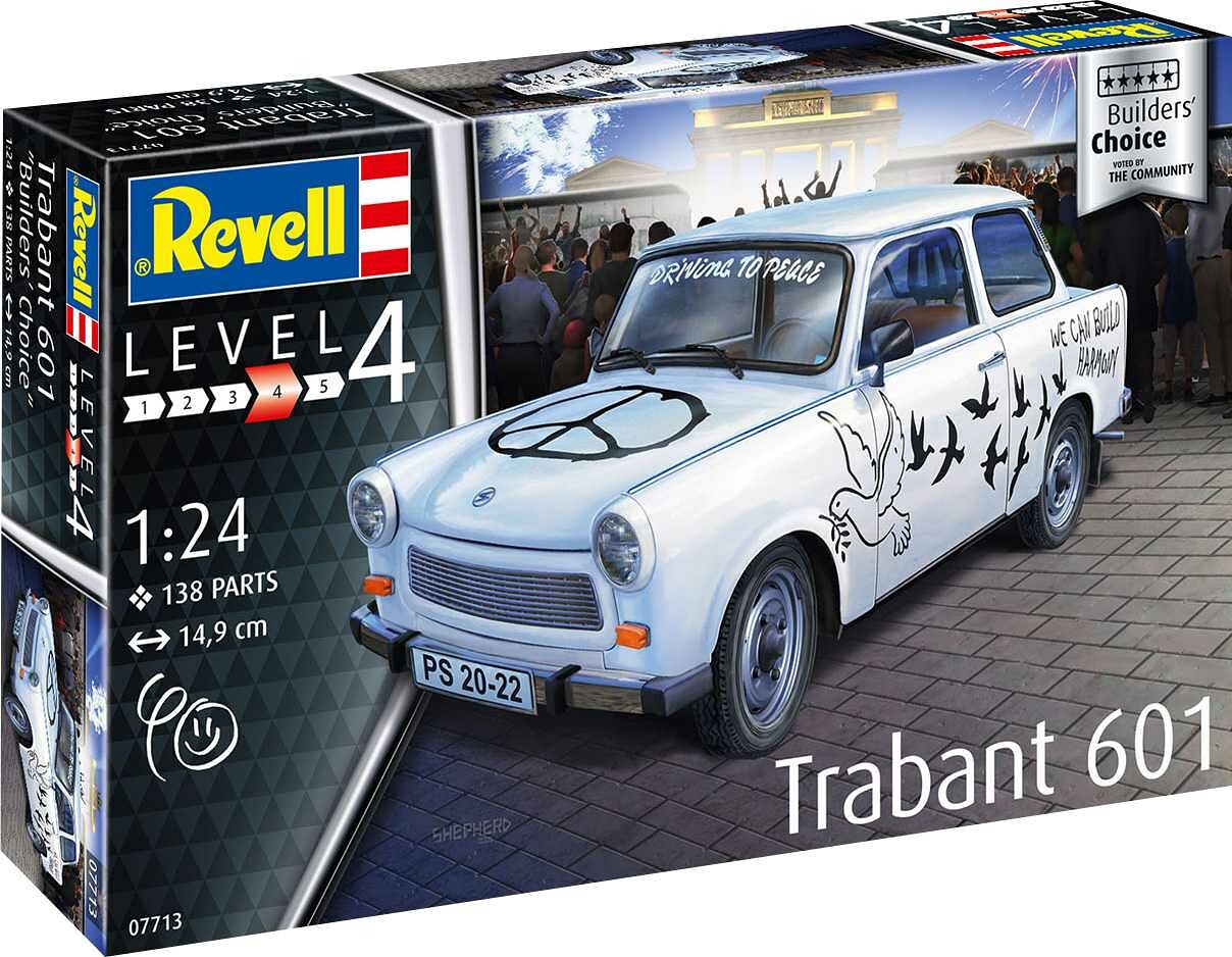 Revell Plastic ModelKit auto 07713 - Trabant 601S "Builder's Choice" (1:24) - 18-07713 - expresní doprava