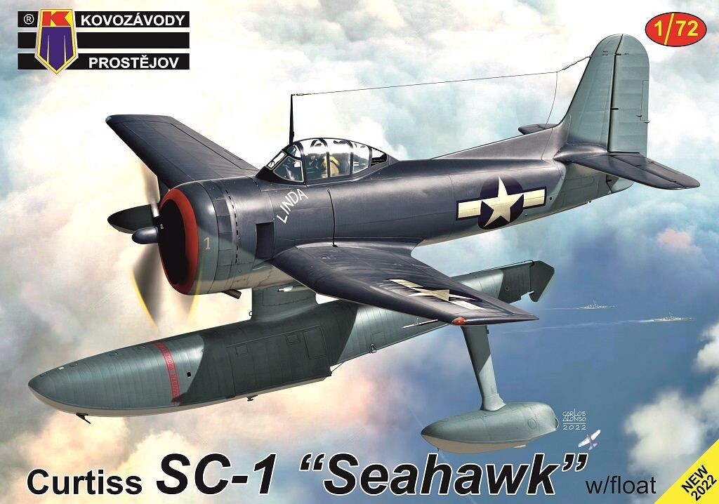 1:72 Kovozávody KPM375 Curtiss SC-1 "Seahawk" float - 141/KPM375 - expresní doprava