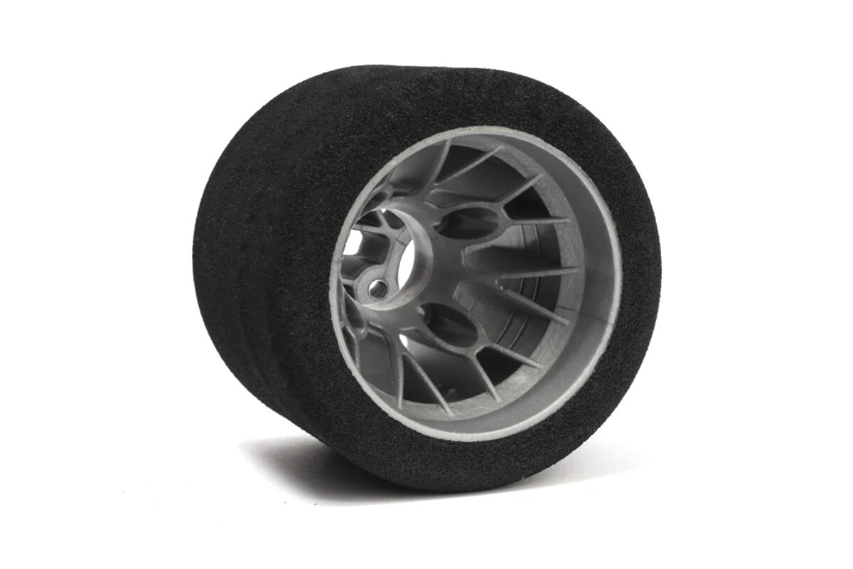 HOT RACE TIRES Mechové zadní gumy, PAN CAR 1/10, stříbrný disk, sh 37, 2 ks. - HRPANR37 - expresní doprava