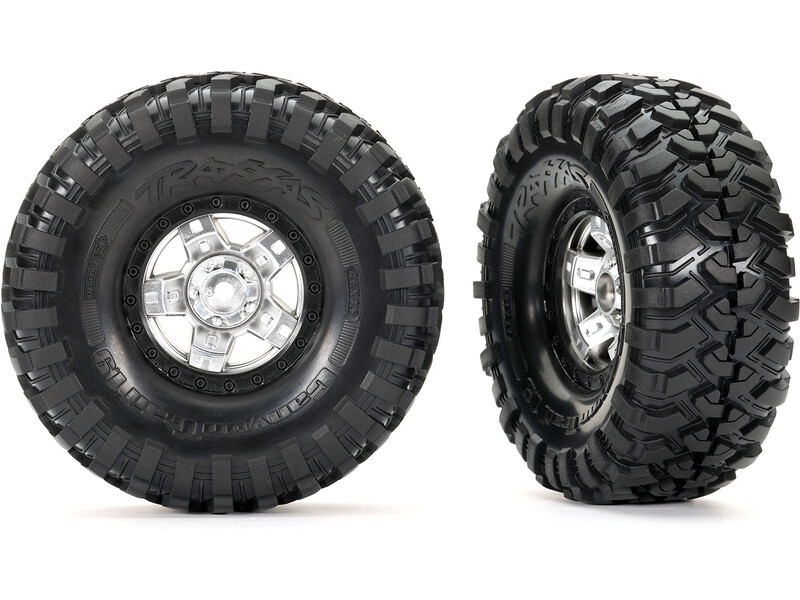 Traxxas kolo 1.9", disk TRX-4 Sport beadlock polomatný chrom, pneu Canyon Trail (2) - TRA8179X - expresní doprava