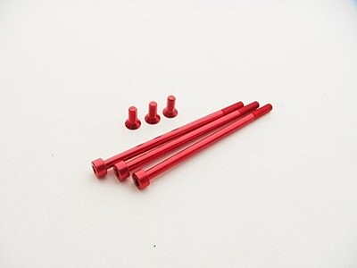 Hiro Seiko Yokomo DX1/ReveD Absolute1 Aluminum Motor Screw Set (Red) - 48683 - expresní doprava