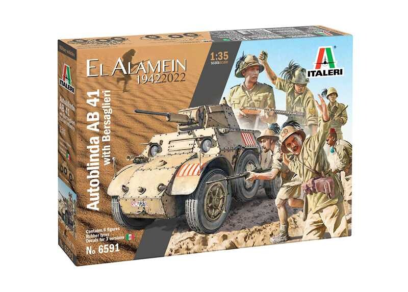 Italeri Model Kit military 6591 - AB 41 with Bersaglieri Italian Infantry (1:35) - 33-6591 - expresní doprava