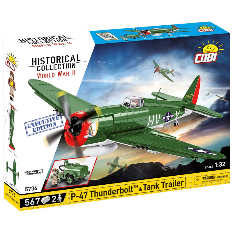 COBI II WW P-47 Thunderbolt & cisterna, 1:32, 567 k, 2 f EXECUTIVE EDITION - COBI-5736 - expresní doprava