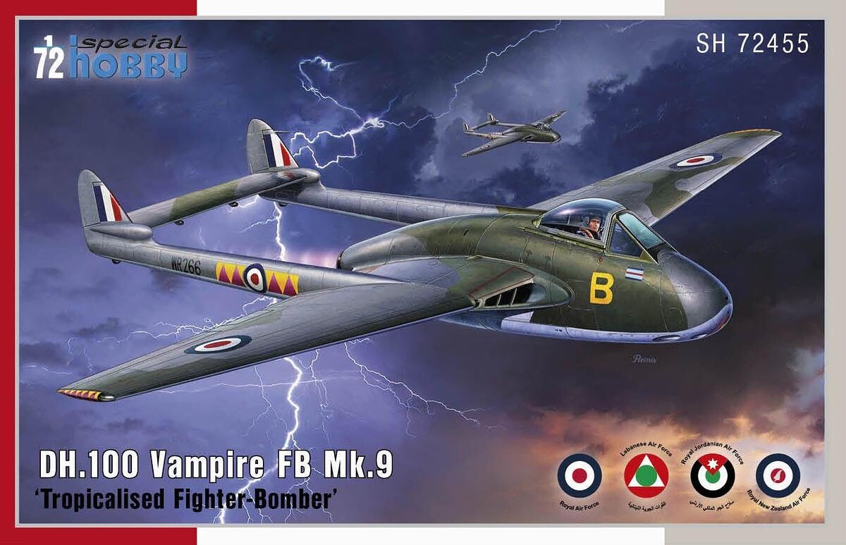 1:72 Special Hobby SH72455 DH.100 Vampire FB.Mk.9 "Tropicalised F.B - 100/SH72455 - expresní doprava