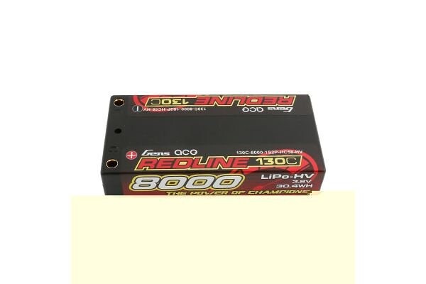 Gensácia Redline LiPo 1S HV 3.8V-8000-130C (4mm) 93x47x18.5mm 150g [GE4RL-8000H-1T4]