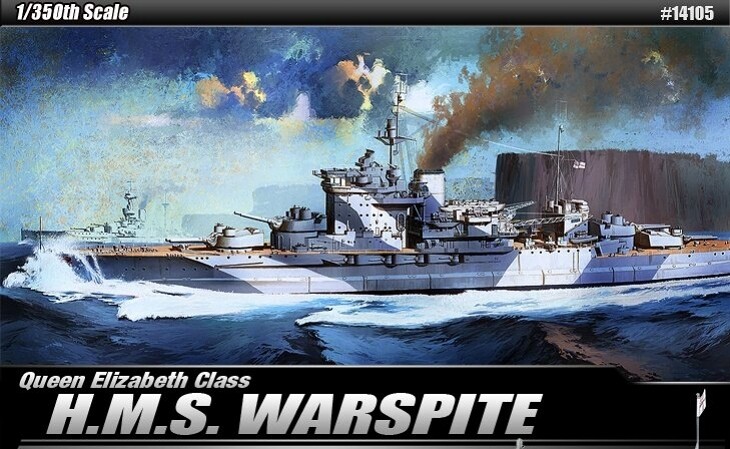 1:350 Academy 14105 HMS Warspite QE Class 1/350 - 101/14105 - expresní doprava