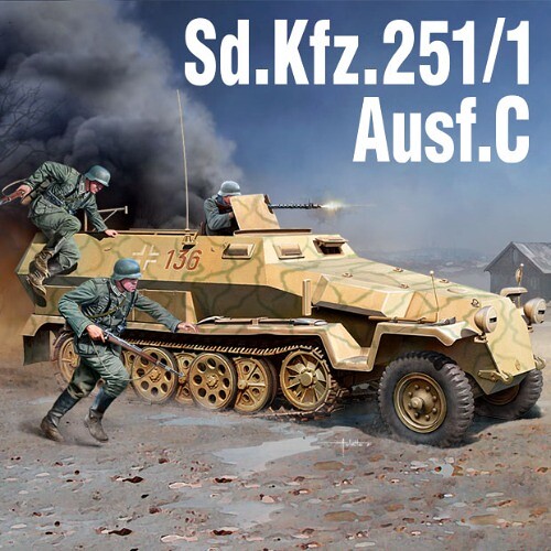 1:35 Academy 13540 Sd.Kfz.251 Ausf.C - 101/13540 - expresní doprava