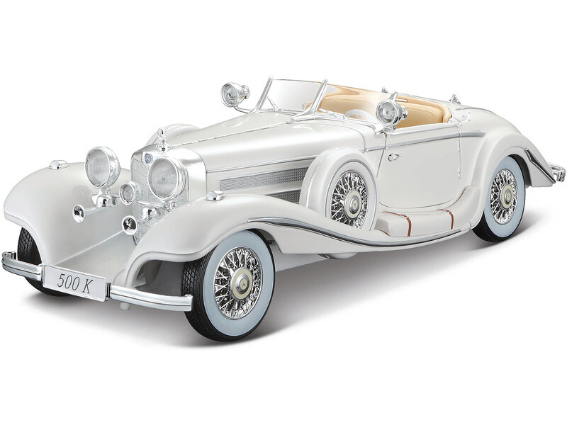 Maisto Mercedes-Benz 500 K Typ Specialroadster 1936 1:18 bílá - MA-36055 - expresní doprava