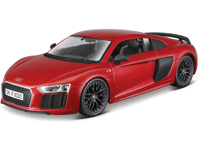 Maisto Kit Audi R8 V10 Plus 1:24 červená metalíza - MA-39510 - expresní doprava