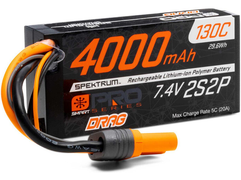 Spektrum Smart Pro LiPo 7.4V 4000mAh 130C Short IC5 - SPMXDRB1 - expresní doprava