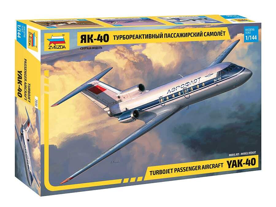 Zvezda Model kit letadlo 7030 - Yak-40 Regional Jet (1:144) - 32-7030 - expresní doprava