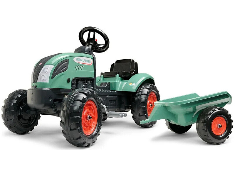 FALK - Šlapací traktor Farm Lander s vlečkou - FA-2054L - expresní doprava