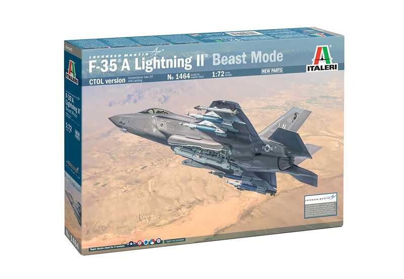 Italeri Model Kit letadlo 1464 - F-35A Lightning II (Beast Mode) (1:72) - 33-1464 - expresní doprava