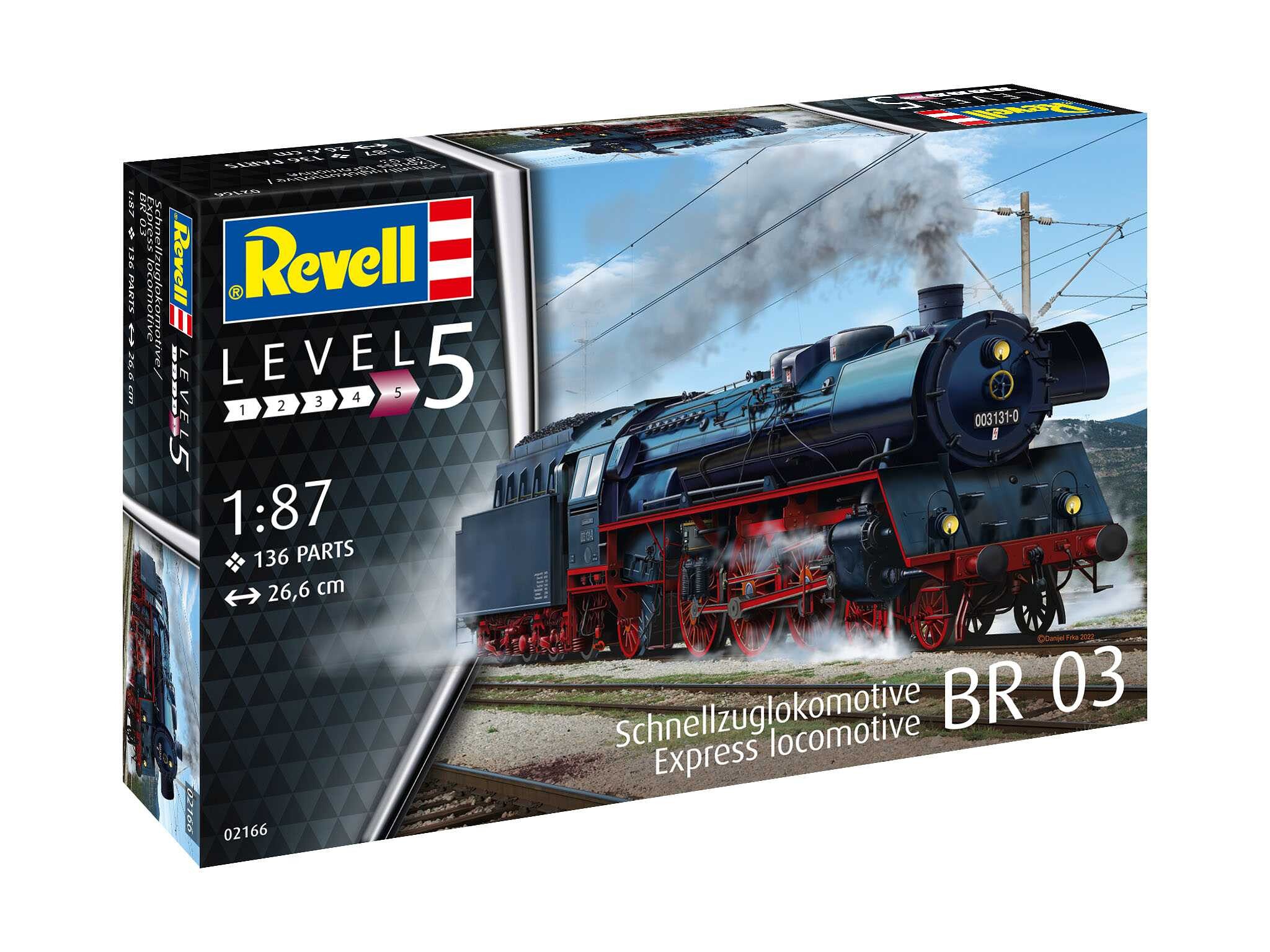 Revell Plastic ModelKit lokomotiva 02166 - Standard express locomotive 03 class with tender (1:87) - 18-02166 - expresní doprava