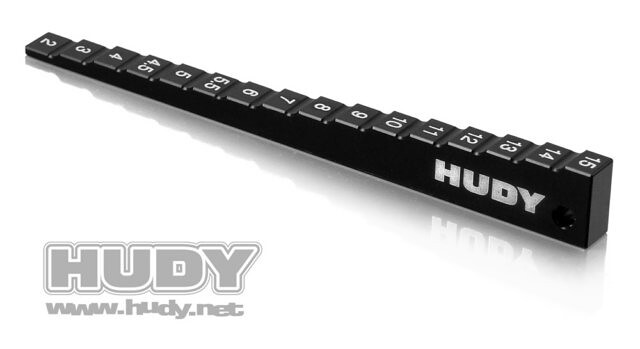 HUDY CHASSIS RIDE HEIGHT GAUGE 0 MM TO 15 MM (1 MM STEPPED) - 107713 - expresní doprava