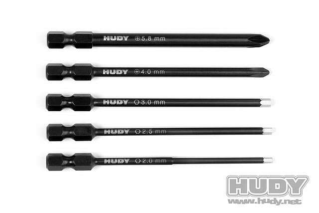 HUDY SET OF POWER TOOL TIPS 2.0, 2.5, 3.00MM + 4.0, 5.8 PHILLIPS - 190070 - expresní doprava