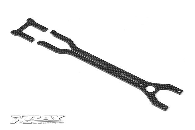 Xray T2'009 RUBBER-SPEC UPPER + REAR DECK 2.0MM GRAPHITE - SHORT- SET - 301188 - expresní doprava