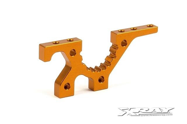 Xray T3 ALU FRONT LOWER SUSP. ADJUST. BULKHEAD - ORANGE - 302027-O - expresní doprava