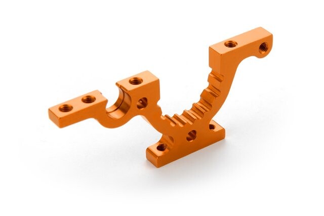 Xray T4F ALU LOWER ADJUSTMENT BULKHEAD - FRONT RIGHT - ORANGE - 302764-O - expresní doprava