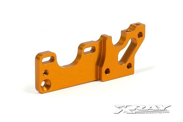 Xray T3 ALU MOTOR MOUNT BULKHEAD - ORANGE - 303052-O - expresní doprava