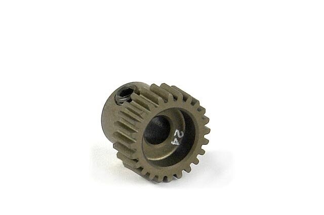 Xray NARROW ALU PINION GEAR - HARD COATED 24T / 64 - 305974 - expresní doprava