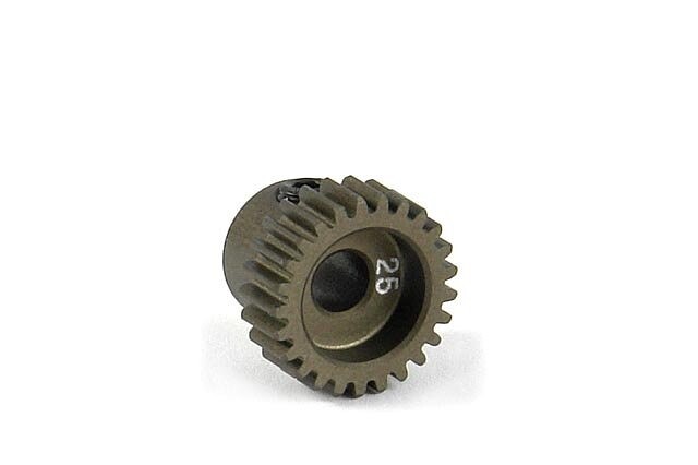 Xray NARROW ALU PINION GEAR - HARD COATED 25T / 64 - 305975 - expresní doprava