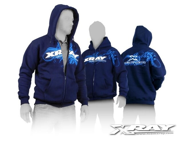 XRAY SWEATER HOODED WITH ZIPPER - BLUE (S) - 395600S - expresní doprava