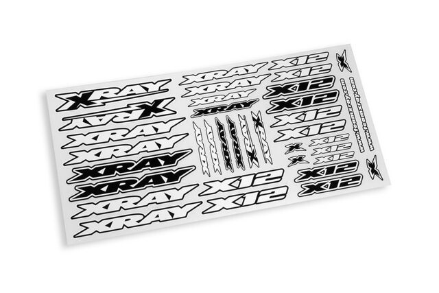 XRAY X12 STICKER FOR BODY - WHITE - V2 - 397370 - expresní doprava