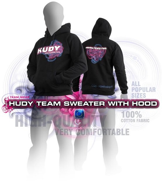 HUDY SWEATER HOODED - BLACK (M) - 285501M - expresní doprava