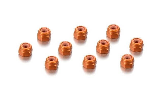 HUDY ALU NUT M3 - ORANGE (10) - 296530-O - expresní doprava