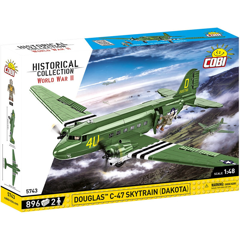 COBI II WW Douglas C-47 Skytrain (Dakota), 1:48, 896 k, 2 f - COBI-5743 - expresní doprava