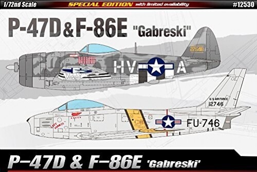 1:72 Academy 12530 P-47D+F-86E "Gabreski" - 101/12530 - expresní doprava