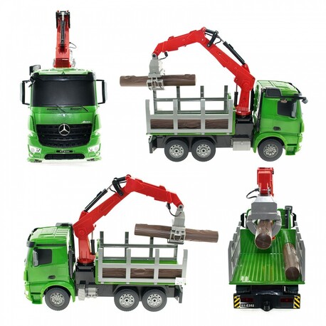 DOUBLE E RC Holztransporter mit Mercedes-Benz Arocs 1:20 hand