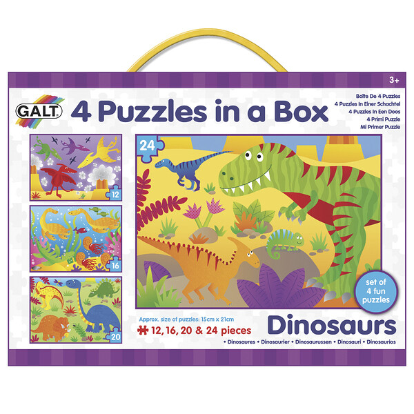 Galt 4 Puzzle v krabici - Dinosauři - GA1004735 - expresní doprava