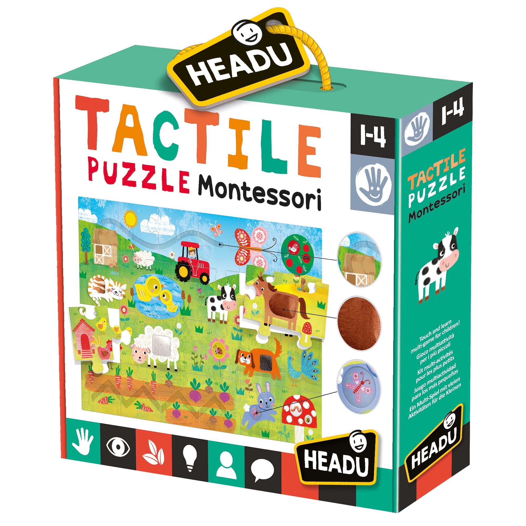 HEADU EN: Montessori hmatové puzzle - HEMU23592 - expresní doprava