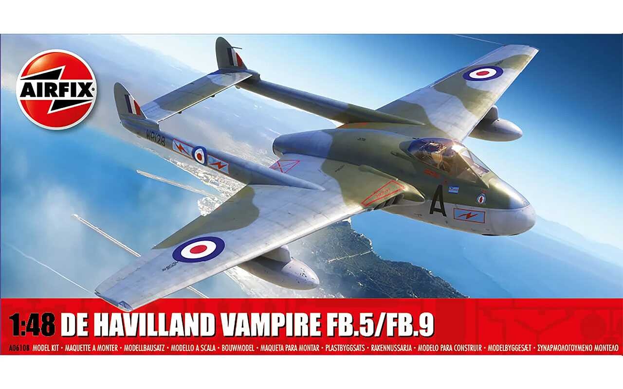 Airfix Classic Kit letadlo A06108 - De Havilland Vampire FB.5/FB.9 (1:48) - 30-A06108 - expresní doprava