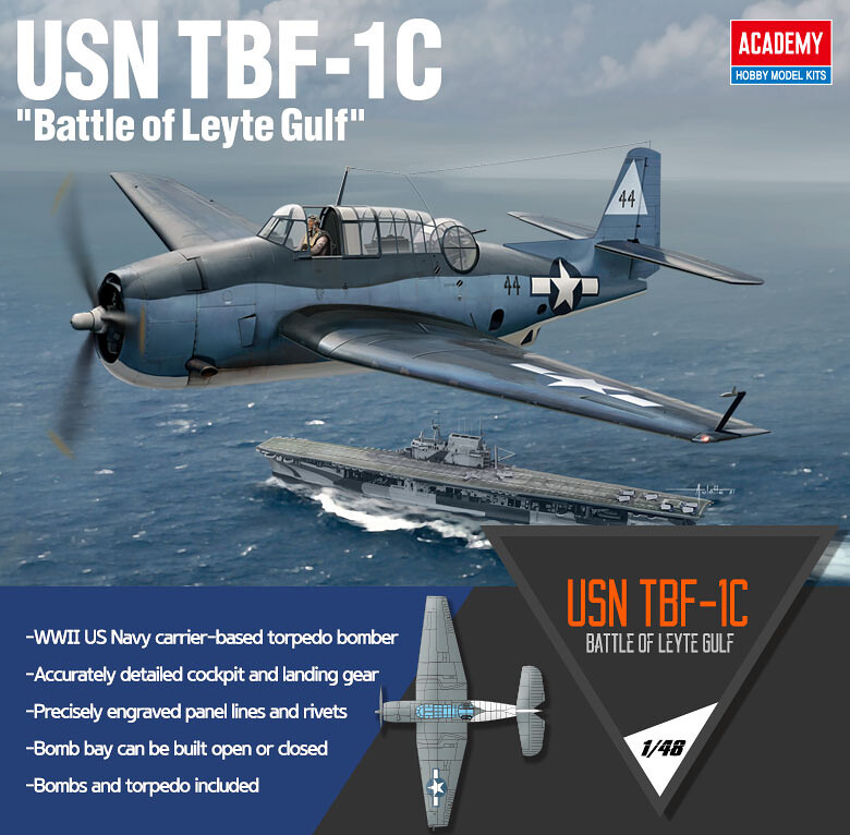 1:48 Academy 12340 USN TBF-1C "Battle of Leyte Gulf" - 101/12340 - expresní doprava